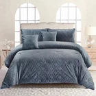 luxury jacquard bedspread embossed velvet comforter sets