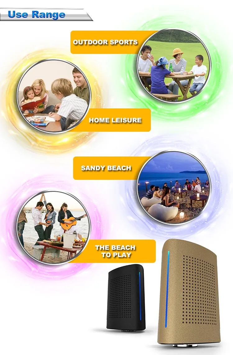 High Power Vibration Resonance bluetooth Speaker With 360 Degree Hifi Stereo ampifiers