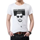 summer fashion men simple casual cotton men printing T-shirt