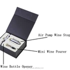 NT-WS01 high quality stainless steel wine stopper set wine opener set fancy wine gift set
