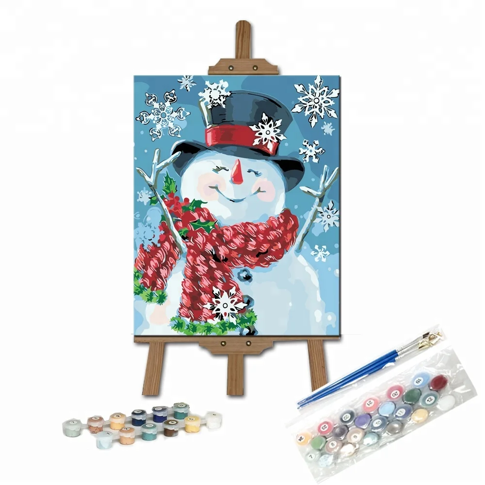 easy diy lovely snowman christmas gifts wall decor painting by