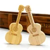 Best customized gift wooden usb flash drive wood guitar shape USB stick