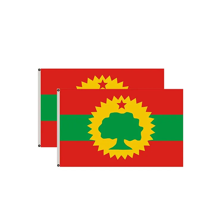 Nach 90*150 große äthiopischen rot gelb grün streifen oromo flagge