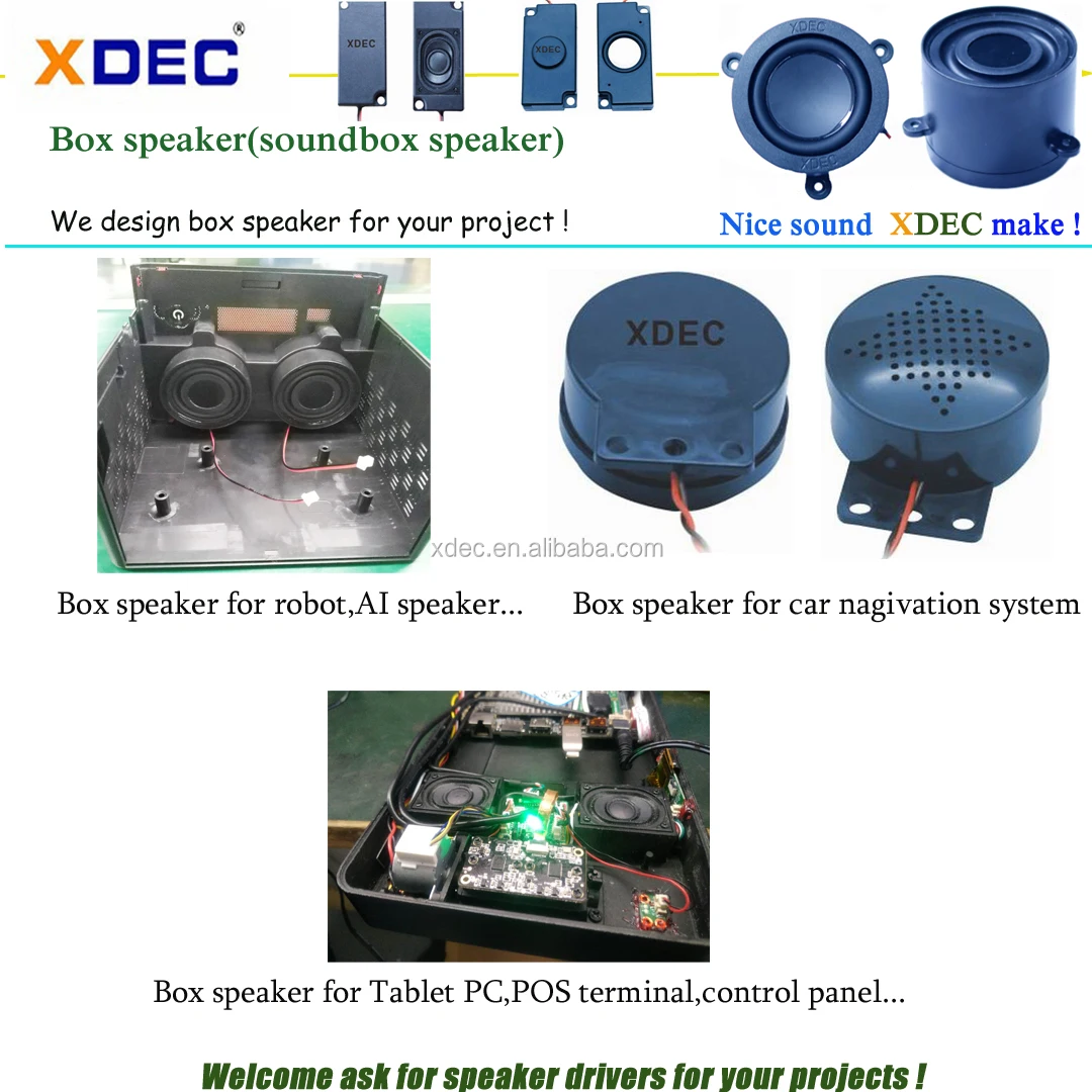 XDEC speaker 4ohm 2w soundbox speaker full range 27mm multimedia speaker box - ANKUX.COM