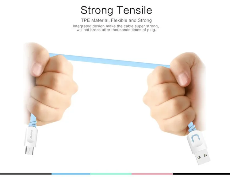 USAMS U-Trans Series 1M colorful micro USB charging cable for iPhone and type-c data charger wire - ANKUX.COM