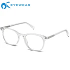 Stylish Transparent Acetate Eyeglasses Clear Square Shape Optical Glasses Frames