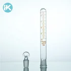 Graduated 10ml Glass Test Tube Round bottom with glass stopper caps for Chemistry Laboratory