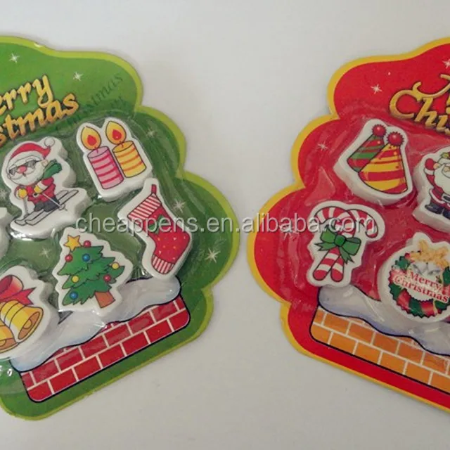 christmas gift stationery eraser set