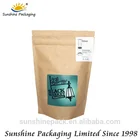 Customized aluminum brown food kraft paper packaging bags stand up pouch with window
