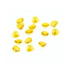 new arrival 100pcs/lot one middle hole yellow 14mm crystal glass hanging heart beads jewelry beads for handwork making