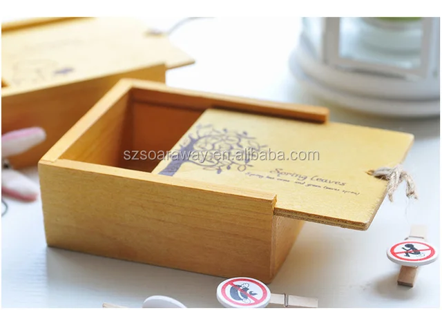 handmade high quality small wooden box gift box for girls