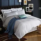 Wholesale twin 100% cotton white jacquard Dubai hotel bed comforter bedding set