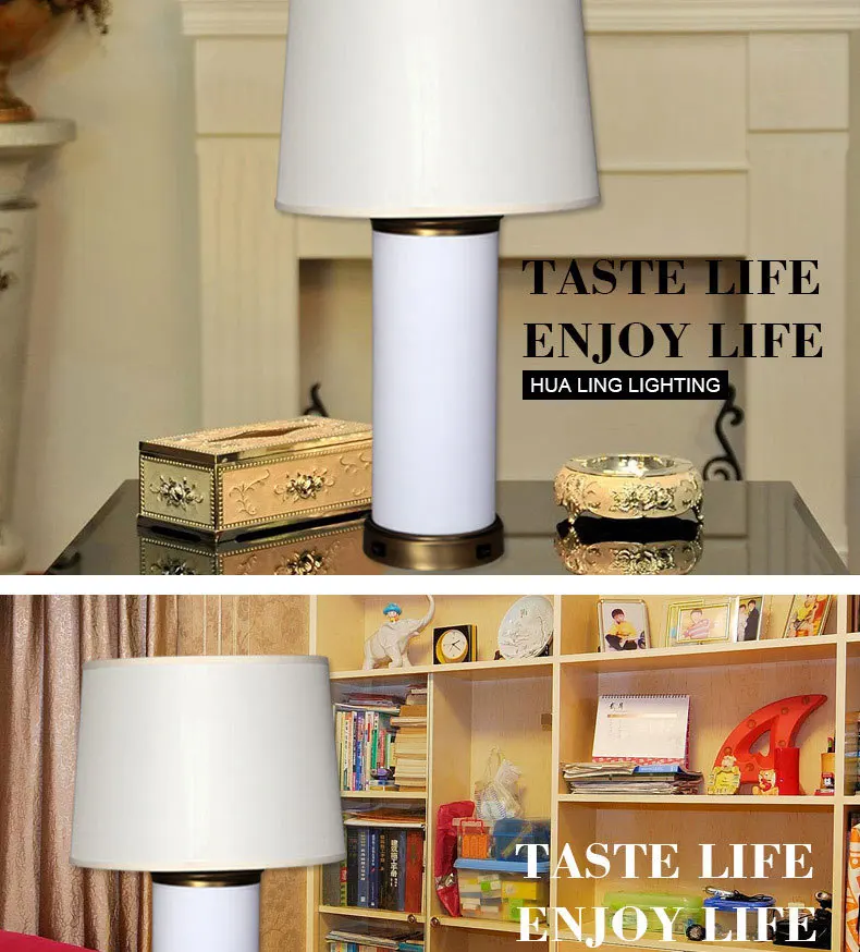 Best selling american style acrylic lampshade antique table lamp
