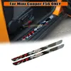 2PCS JCW Style Stainless Steel Door Sill Entry-level Strips for MINI Cooper F56