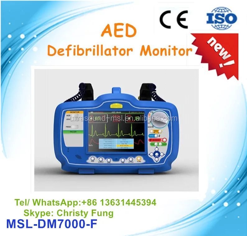 ce, iso approved biphasic defibrillator monitor wit