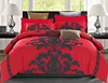 China manufacturer red queen size comforter polyester twin duvet cover set
