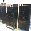 High quality chinese black nero marquina marble slabs