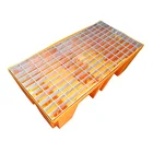 2 drum spill secondary containment orange with hot galvanizing grating
