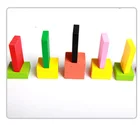 Wooden Domino Wooden Block Kid Learning Puzzle Children Blocks Set Wooden Domino