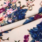 China moss crepe paper print polyester tricot knit knitted textile fabric for clothes