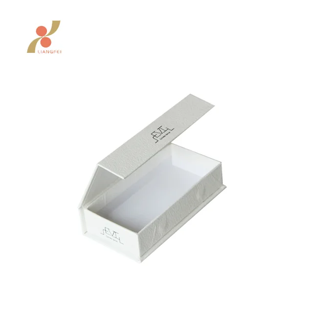 custom print packaging white cardboard gift lid hinged base with