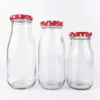 180ml 250ml 300ml round juice milk shake glass bottle with metal screw cap