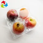 Clear 4 Holes Plastic Clamshell Blister Fruit Packaging Tray