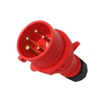 IP44 waterproof CEE industrial plug 16A,380-415V