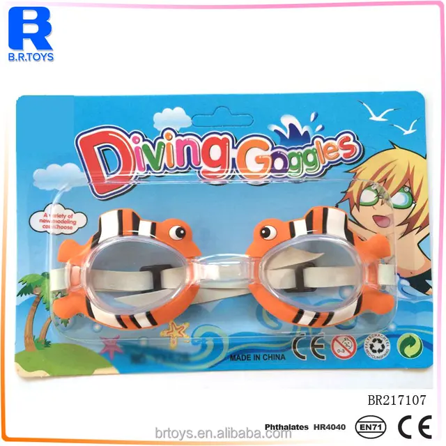 funny red fish waterproof swimming goggles wholesale factory