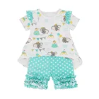 Wholesale children's boutique clothing elephant print kids clothing- boutique clothing for girls