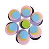 Custom handcraft embroidered assortment color combo pack round adhesive felt circles stickers felt pads patches polka dot decals