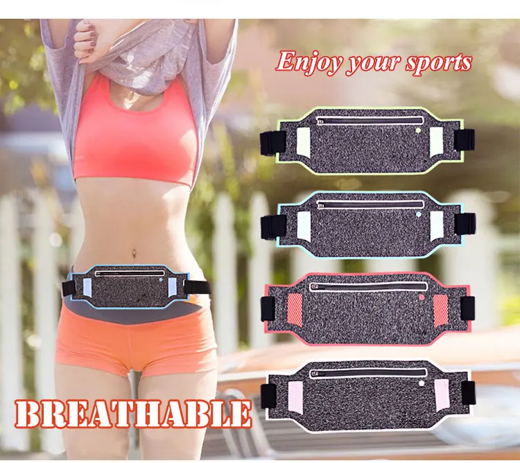 custom neoprene men cycling fishing running sport mobile small elastic waterproof waist belt bag (6)