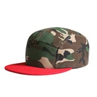 OEM Wholesale Structured 5 panels Camo Camouflage Hip Hop Snapback Caps Camping Hats