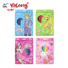 YL83012-18 high quality triangle basswood fashion graphic kids colored pencils set 18 color pencil set