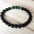 Jewelry Spiritual SN1082 Wrist Mala Beads Yoga Jewelry Spiritual Gift Men Fancy Malachite Black Onyx Bracelet