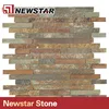 Newstar Factory Price Natural Stacked Stone Bachsplash Single Slate Mosaic