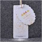 PVC Customized logo Garment Apparel High Quality Paper Cardboard Clothing Hang Tag with String