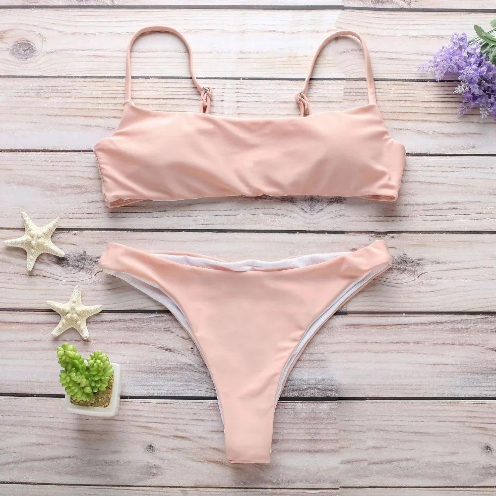 New Design Piece Swimsuit Solid Color Sexy Women Bikini Buy