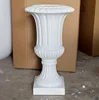 White Trumpet Shape White Giant Floor Standing Vase Antique Fiber Vases Wholesale