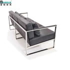 Modern Full Leather Sofa Set Italian Leather 3 seater Sofa Set