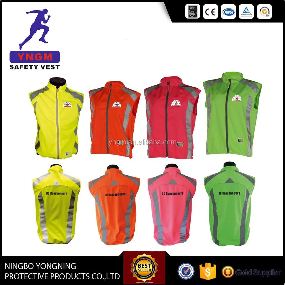 Security Protection Black Red Reflective Safety