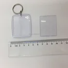 Custom Transparent acrylic blank keyring 45mm x 35mm