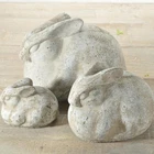Cheap lovely cement rabbit shape easter gift wholesale vintage home decor for wedding