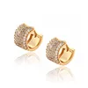 91242 Xuping new wholesale style gold little round shaped earring with many zircons