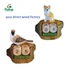 Cute hand carved wooden animal craft home decoration perpetual calendar