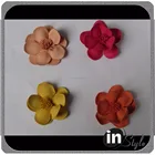 Wool Felt Flower with Leaves Felt Hair Flowers Handmade DIY Accessories