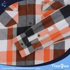 Jacket Men High Quality Shirt High Quality Fashion Comfortable Orange Plaid Mens Hooded Flannel Shirt Jacket