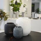 Modern designer hollow out ceramic moroccan style candle holder lantern