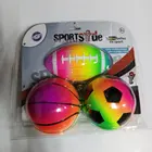 Sports Toy Rainbow Ball 2018Hot 3Mini Sports Rainbow Ball Mini Sports 3pk Football Basketball and Soccer Ball