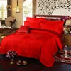 100% Cotton red rose custom jacquard wedding bed sheet
